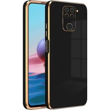 Kzy Xiaomi Redmi Note 9 Kapak Kamera Korumalı Lazer Kesim Lüx Silikon Kılıf - Siyah