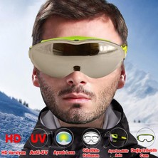 Badem10 Kayak Gözlüğü Değiştirebilir Camlı Güneş Kar Gözlük Gümüş Snowboard Glasses Gözlük