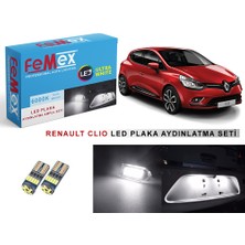 Femex Renault Clio LED Plaka Aydınlatma Ampul Seti Parlak Beyaz