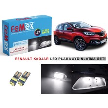 Femex Renault Kadjar LED Plaka Aydınlatma Ampul Seti Parlak Beyaz