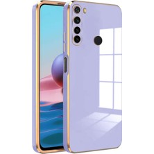 Kzy Xiaomi Redmi Note 8 Kapak Kamera Korumalı Lazer Kesim Lüx Silikon Kılıf - Lila