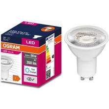 Osram Ledvalue 4,5W (50W) PAR16 GU10 Spot Ampul 6500K Beyaz - 3 Adet Çanak Lamba
