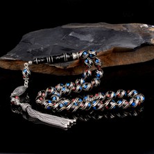 Tesbih Sepetim 925 Ayar Gümüş Püsküllü Erzurum Oltu Taşı Tesbih