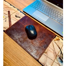 Wovman Hakiki Deri Mousepad Vintage Kahve