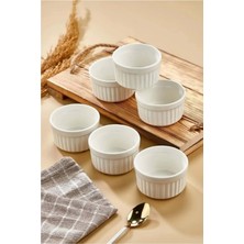 Romans Porselen Sufle ve Kek Fırın Kabı 10 cm 6'lı
