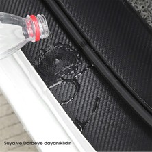 Ototime Fiat Linea  Logolu Karbon Kapı Eşiği Koruyucu Suni Deri 4'lü Set