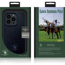 MN6 Santa Barbara Polo Knight-iphone 14 Pro Kilif.yılan Derisi Tasarımı.iphone 14 Pro Deri Kılıf