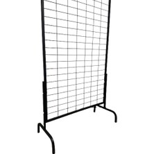 Gri Dekor 90 x 190  cm Ayaklı Tel Pano  Bijuteri Stant  Aksesuar Stant  Çok Amaçlı Stant