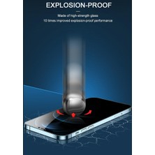 HANPORIUM Apple iPhone 15 Pro Max Hayalet Ekran Koruyucu 6D Kırılmaz Cam - Gizlilik Korumalı - Ultra Darbe Emici Etkin Koruma - Ekranı Tam Kaplar