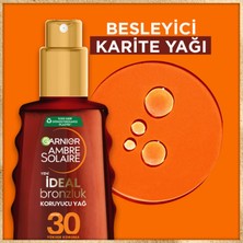 Garnier Ambre Solaire Ideal Bronzluk Güneş Koruyucu Yağ SPF30 150ML