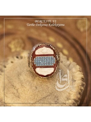 Vogutima Vog Islam Usta Tasarımı Berceste Model 1 925 Ayar Gümüş Yüzük Beyaz Renk Sarı,roze Renk Seçeneği