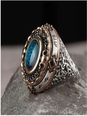 Vogutima Vog Islam Usta Tasarımı Innallahe 925 Ayar Erkek Gümüş Yüzük