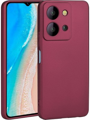 Smcase Vivo Y36 4g Kılıf Renkli Lüx Korumalı Premier Mat Silikon Mürdüm