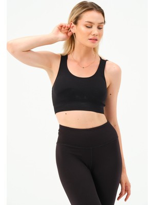 Zinde LIFE P-007898-KADIN Seamless (Dikişsiz) Pedli Spor Yoga Sporcu Sütyeni-Siyah