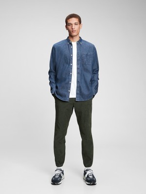 Gap Erkek Mavi Denim Pocket Gömlek