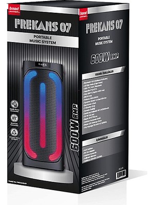 Bood Frekans 07 Bluetooth Hifi Hoparlör Siyah