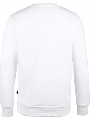 Jack & Jones 12245593 0 Yaka Erkek Sweat - Beyaz