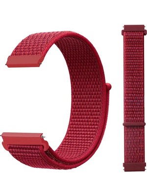 Basias Amazfit Bip 3 / Amazfit Bip 3 Pro Uyumlu Hasır Dokuma Kumaş Kordon (20MM)