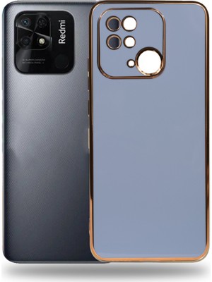 Case World Xiaomi Redmi 10C Kapak Kamera Korumalı Lazer Kesim Lüx Silikon Kılıf - Petrol Mavisi