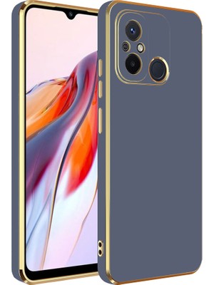 Case World Xiaomi Redmi 12C Kapak Kamera Korumalı Lazer Kesim Lüx Silikon Kılıf - Petrol Mavisi