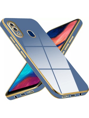Caseart Samsung Galaxy A20 Kapak Kamera Korumalı Lazer Kesim Lüx Silikon Kılıf - Petrol Mavisi