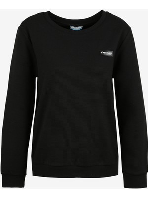 Discovery Expedition Siyah Kadın Bisiklet Yaka Sweatshirt D3WL-SWT28