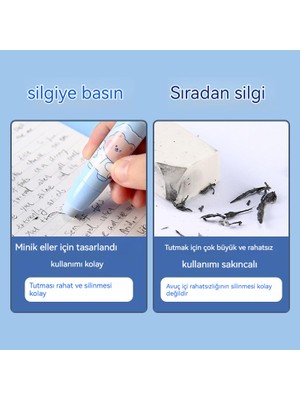 Just For U Yaratıcı Itme Tipi Çocuk Silgi Karikatür Basın Silgi Geri Çekilebilir Silgi Sevimli Iz Bırakmadan Temiz Silin (Yurt Dışından)