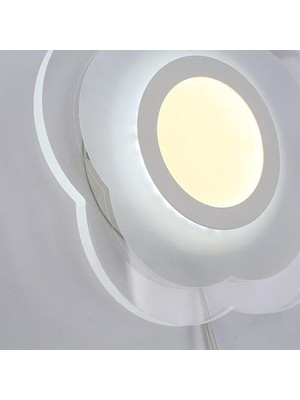 Xhang 25 cm Petal Duvar Lambası, LED Başucu Sıcak Oturma Odası Giriş Duvar Lambası Beyaz Işık 13 W Modern Minimalist Ultra-Ince Duvar Lambası (Yurt Dışından)