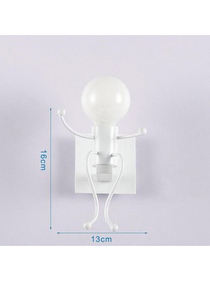 Xhang Humanoid Yaratıcı LED Duvar Işık Kapalı Duvar Lambası Modern Duvar Aplik Işık Sanat Dekor Demir E27 Yatak Odası Çocuk Odası Için Mutfak | LED Iç Mekan Duvar Lambaları (Yurt Dışından)