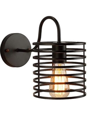 Xhang LED Duvar Işık Retro Loft Endüstriyel Duvar Lambası Siyah E27 Vintage Aplikler Duvar Lambası Endüstriyel Aydınlatma Armatürü Kapalı (H) (Yurt Dışından)