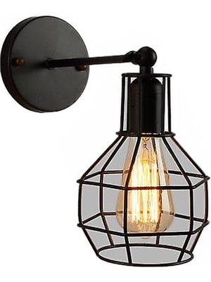 Xhang LED Duvar Işık Retro Loft Endüstriyel Duvar Lambası Siyah E27 Vintage Aplikler Duvar Lambası Endüstriyel Aydınlatma Armatürü Kapalı (C) (Yurt Dışından)