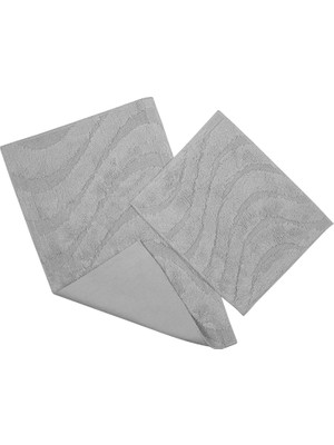 Fialka Banyo Paspas 2'li Dalgalı Desenli Açık Gri