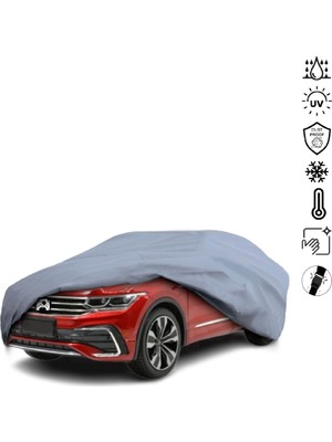 Teksin Volkswagen Taigo Araba Brandası Miflonlu Su Geçirmez 4 Mevsim Araba Brandası