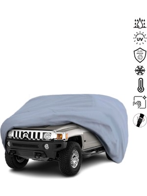 Teksin Hummer H3 Araba Brandası Miflonlu Su Geçirmez 4 Mevsim Araba Brandası