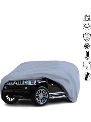 Teksin Hummer H2 Araba Brandası Miflonlu Su Geçirmez 4 Mevsim Araba Brandası