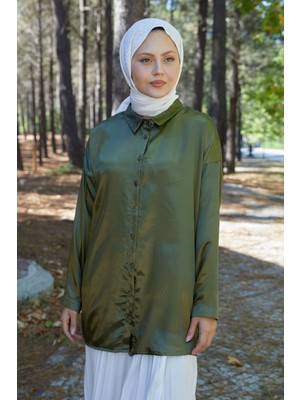 Foremia Saten Tunik-Haki