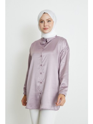 Foremia Saten Tunik-Lila