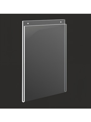 KRC Kıraç A5 Dikey Delikli Duvar Tipi Askılı Pleksi Föylük Broşürlük