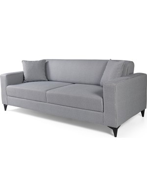 Perla Sofa Comfort Yataklı Kanepe Gri Kazayağı