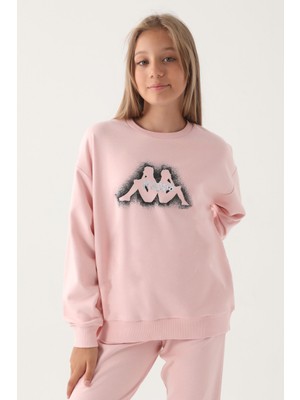 Kappa Kız Çocuk Pudra Sweatshirt