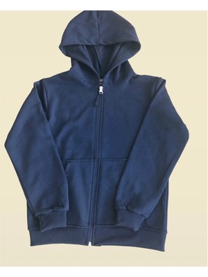 Bilgen's Butik Kapüşonu ve Fermuarlı Orta Kalın Okul Hırkası
