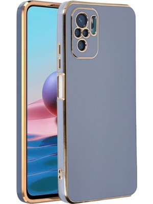 Kzy Xiaomi Redmi Note 10S Kapak Kamera Korumalı Lazer Kesim Lüx Silikon Kılıf - Petrol Mavisi
