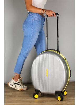 My Valice Bubble Abs Yuvarlak Valiz Gri