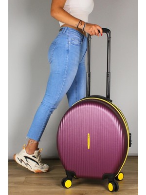 My Valice Bubble Abs Yuvarlak Valiz Mürdüm