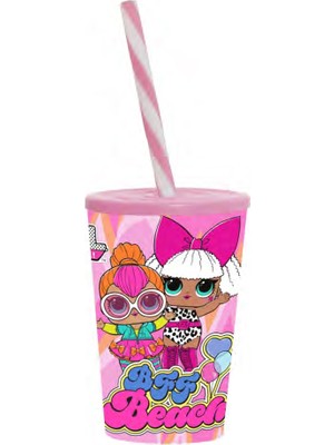 Krommet Desenli Pipetli Bardak 340 cc