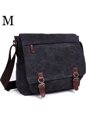 Masoffy1 Siyah (M) Markroyal Moda Kanvas Messenger Çanta Iş Bilgisayarı Çantası Yüksek Kaliteli Erkek Omuz Çantası Laptop Çantası Dropshipping (Yurt Dışından)