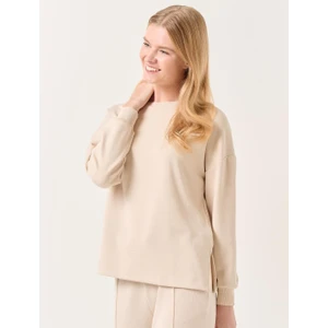 Jimmy Key Bej Bisiklet Yaka Uzun Kollu Oversize Sweatshirt