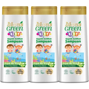 Mom's Green 3'lü Set Organik Aloeveralı Çocuk Şampuanı 400 ml x 3 Adet