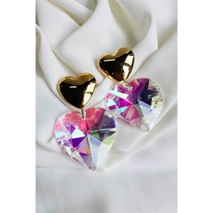 Petek Aksesuar Yanardöner Büyük Kalp Küpe