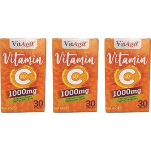 Allergo Vitagil Vitamin C 1000 Mg 30 Tablet 3ADET
